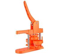 bouton badge Maker Badges à pression pour boutons de poinçonnage à faire soi-même avec 300 boutons en Mylar à dos aiguille et coupe-bouton rond DIY Badge(Orange color)