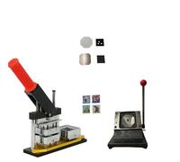 bouton badge Maker Kit de machine de fabrication d'aimants de réfrigérateur carrés en acier, y compris les matériaux DIY Badge