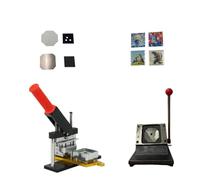 bouton badge Maker Kit de machine de fabrication d'aimants de réfrigérateur carrés en acier, y compris les matériaux DIY Badge