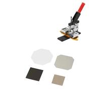 bouton badge Maker Kit de machine de fabrication d'aimants de réfrigérateur manuel en acier 50 × 50 mm Machine rotative avec 100 consommables magnétiques DIY Badge