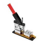 bouton badge Maker Kit de machine rotative manuelle 50 × 50 mm avec aimant de réfrigérateur et 100 pièces magnétiques vierges + coupe-papier DIY Badge