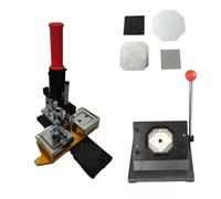 bouton badge Maker Kit de production d'autocollants carrés 63,5 × 63,5 mm pour la fabrication d'un réfrigérateur avec 100 pièces de badge et un coupe-papier DIY Badge