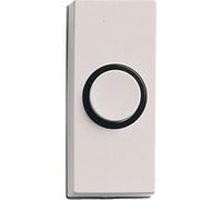 Bouton de sonnette filaire Honeywell SESAME D814 portrait plastique blanc anneau noir 55x24x18 mm montage mural