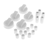 Bouton blanc universel, jeu de 5 pour Cuisinière, Four, Kitchenette, Table de cuisson toutes marques