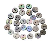 Bouton Bouton coquillage blanc 10 mm Boutons coquillages deux trous for travaux d'aiguille 100 pièces/paquet(1301 Black 2holes,10mm)
