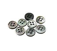 Bouton Bouton coquillage blanc 10 mm Boutons coquillages deux trous for travaux d'aiguille 100 pièces/paquet(1205 Black 4holes,20mm)