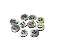 Bouton Bouton coquillage blanc 10 mm Boutons coquillages deux trous for travaux d'aiguille 100 pièces/paquet(1204 Black 4holes,18mm)