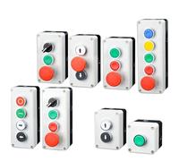 bouton, bouton-poussoir, Boîtier de commande à bouton métallique XB2 - Symbole d'identification industrielle Démarrage/Arrêt Réarmement automatique