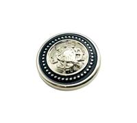 Bouton Bouton rond en métal tendance for costume, coupe-vent, manteau, embellissements vêtements, 20 mm(Silvery,15mm-10pcs)