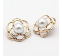 Bouton, Boutons de Mode Bouton, Boutons de Luxe, Bouton de Couture, Boutons en Métal Doré Perle de Fleur de Mode de 25 Mm for Vêtement Femme Veste Pulls Accessoires de Couture Décoratifs Faits À La Ma