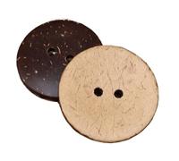 bouton Boutons ronds en bois de noix coco à 2/4 trous for couture vêtements, bricolage, accessoires vestimentaires(10mm 100Pcs,2 Hole B)