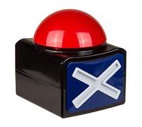 Bouton Buzzer | Design game-show rouge et noir - fonctionne avec 2 piles AA - dimensions : 11,5 x 9,5 x 10,5 cm