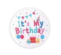 Bouton C’est Mon Anniversaire, Badge Joyeux Anniversaire à Thème Dessin Animé Mignon pour Enfants Garçons et Filles Accessoires de Décoration et de Fête (Style 1)