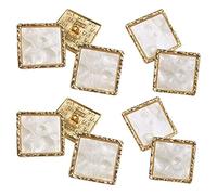 Bouton carré Diy Square Metal Resin Boutons de couture Boutons Set Bouton Set For Coat Blazer 10pcs Bouton métallique carré de bricolage