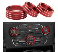 Bouton CD pour interrupteur de climatisation Dodge Accessories - En alliage d'aluminium - Compatible avec Dodge Challenger Charger Chrysler 300 300s 2015-2020