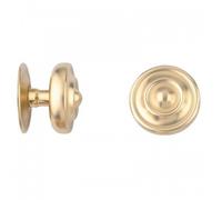 Bouton central - pour porte - laiton poli - 85 mm - tige chaînette BRICOZOR