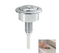 Bouton chasse d’eau compatible CF1003CP 9×5×5cm 18g pièce rechange wc | Plastique résistant à l’humidité, double poussoir, adapté mécanisme chasse d’eau wc
