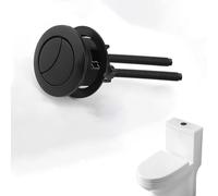 Bouton Chasse D'eau Noir 38 Mm, 48 Mm Et 58 Mm, Double Chasse, Valve Réservoir D'eau, Bouton Chasse D'eau Rond La Maison, La Salle Bain Et L'hôtel, 1 Pièce(Fits 48mm-54mm Hole)