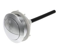 Bouton Chasse D'eau Rond en ABS Argenté pour Réservoir Toilettes | Double Commande, Précision de Chasse Supérieure, Résistance à L'usure, Usage Maison Hôtel Style Aléatoire
