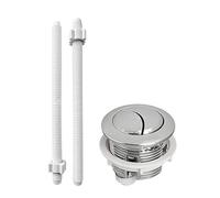 Bouton Chasse D'eau Wc, Bouton de Chasse d'Eau WC Universel avec Double Commande, Kit de Remplacement de Bouton Poussoir pour Toilettes, Design Robuste en Argent pour Réservoirs d'Eau