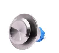 Bouton Chasse d'eau Wc Interrupteur momentané à verrouillage en acier inoxydable de 19 mm for toilettes, bouton-poussoir chasse automatique, interrupteur coup pied réinitialisation(Momentary)