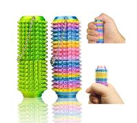 Bouton clic, toupie, jouet anti-douleur, design 3 en 1 de Little Ouchies Fidget, mini jouet pour adultes, porte-clés à picots pour soulager l'anxiété