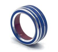 Bouton climatisation Climatisation Bouton Contrôle Vent Anneau Décoratif Pour Volvo S80L S60 Xc60 XC70 V60 V70(BLEU)