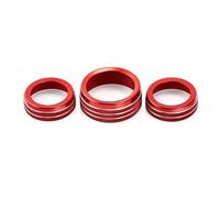 Bouton climatisation Climatisation Volume Radio Button Knob Cover 2015-2020 Pour Challenger Pour Charger RT SXT Pour Scat Pack Pour Daytona(ROUGE)