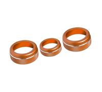 Bouton climatisation Console Centrale Climatisation Contrôle Volume Commutateur Bouton Garniture Couvercle Anneau Pour Dodge Pour Durango 2021-2024(Orange)