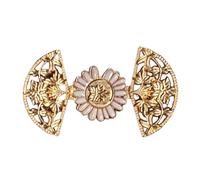 Bouton Clipsable pour Jeans trop Large Ajuste la Taille Sans Couture, Serre-taille Rapide, Bouton magique Coloris Fleur Eventail