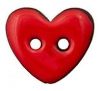 Bouton Coco laqué 2 trous Coeur 10 à 15mm - Prym(...) - 15-rouge 15-rouge G