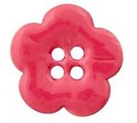 Bouton Coco laqué 4 trous Fleur 18mm - Prym(...) - Fuchsia Rose Fuchsia Rose G