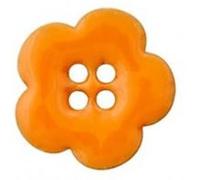Bouton Coco laqué 4 trous Fleur 18mm - Prym(...) - Orange Orange G