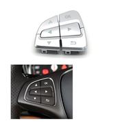 Bouton Commande Audio Volant Pour Benz AB GLA GLS GLE V Classe W176 W246 W156 W166 W292 W117 W218 W231 Boutons Commutation Commande Menu Volant Voiture(Silver-Left)