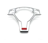 Bouton Commande Audio Volant Pour Benz Pour AMG ABCE GLK GLA CLA CLS Classe W176 W246 W204 W212 W156 W117 Garniture Chromée Du Panneau Volant Voiture(Chrome-Red)