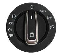 Bouton Commande Commodo Noir et Chrome de Phares Automatiques Antibrouillard compatible avec A6 C6 (4F) Q7 (4LB) - 4F1941531E 4FD941531A