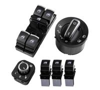 Bouton Commutation Vitres Électriques Pour Skoda 6 Pcs/Kit Chromé Interrupteur Automatique Fenêtre Interrupteurs Phare Commande Fenêtre Interrupteur Délévateur Puissance 5ND959857