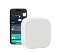 Bouton Connecté Zigbee 3.0 Tuya, Interrupteur Sans Fil Va Et Vient 50x50x17 mm, Portée 30 m, Compatible Passerelle Tuya Smart Life, Alexa, Google Home, Scénarios Domotiques Maison, Blanc