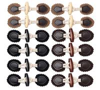 Bouton Corne Duffle Coat,Osuter 12 Stück Enfants Cuir Bouton de Couture pour Enfants Craft Veste Manteau Bricolage Artisana (Noir et brun)