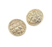 Bouton Couture Boutons métalliques dorés à grille ronde, 6 pièces, 15/18/20/23mm, for vêtements, manteau Vintage, veste de costume, artisanat, accessoires de couture(Gold,15mm 6pcs)