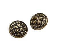 Bouton Couture Boutons métalliques dorés à grille ronde, 6 pièces, 15/18/20/23mm, for vêtements, manteau Vintage, veste de costume, artisanat, accessoires de couture(Bronze,15mm 6pcs)