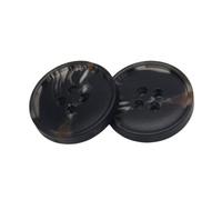 Bouton Couture Boutons noirs ronds en corne de résine, 15mm 20mm, for la couture de costume Vintage for hommes, Blazer manteau coupe-vent artisanat(Black,15mm 30pcs)