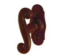 Bouton crémone sur platine Volute BRIONNE Fer rouillé - 1070700RO