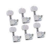 Bouton D'accordage Pour Guitare Chevilles De Réglage De Guitare Électrique Acoustique Folk Tête Ovale Entièrement Fermée Métal Chromé(6 right)