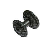Bouton Dahlia sur platine finition noir - JARDINIER MASSARD - J502123