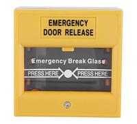 Bouton d'alarme incendie de sortie de secours de porte, interrupteur d'alarme cassé en verre de sécurité de déverrouillage de porte d'urgence pour la boîte d'urgence d'incendie de sécurité à domicile/