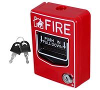 Bouton D'alarme Incendie Rouge à Réinitialisation Manuelle avec Clés | Plastique, Accès Visible D'urgence, Récupération Après Fausse Alerte, pour Mur, Couloir, Industrie