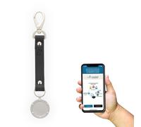 Bouton d'alerte MONSHERIF + médaillon hublot argenté avec lanière Noire : l’élégance au Service de la sécurité avec Un Bouton d’Alerte connecté Discret