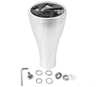 Bouton d'alimentation en aluminium antidérapant pour moulinet de pêche 36 mm (argent)