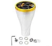 Bouton d'alimentation en aluminium antidérapant pour moulinet de pêche 36 mm (argent doré)